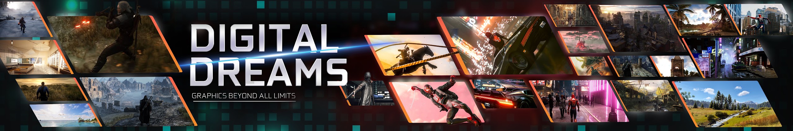 Digital Dreams — Graphics Beyond All Limits. The channel's gaming showcase banner.
