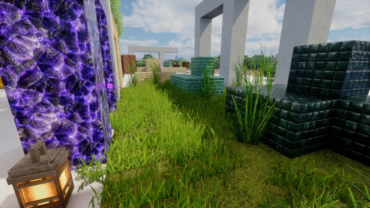 An amethyst garden path — Digital Dreams Minecraft textures