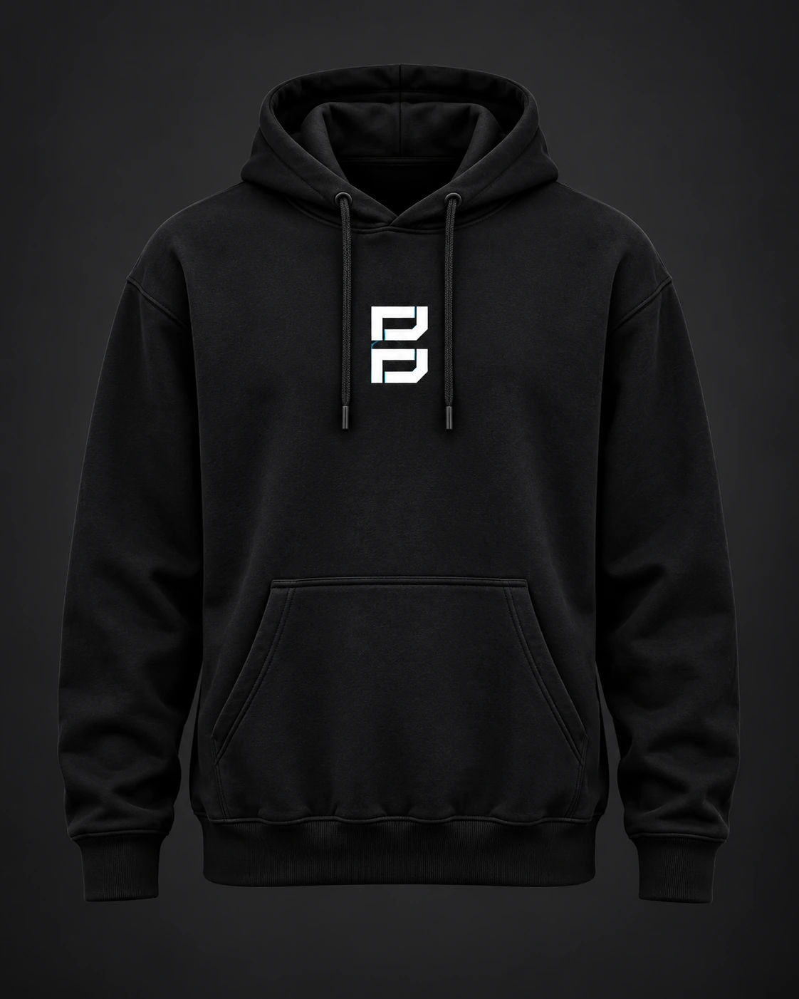 Design concept of a black Digital Dreams logo hoodie